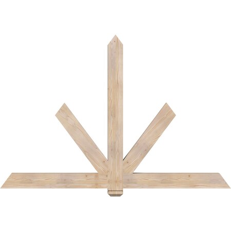Ekena Millwork Kennewick Smooth Timber Gable Bracket, Douglas Fir, 84"W x 56"H x 3 1/2"D x 5 1/2"F, 16/12 Pitch GBW084X56X0406KEN00SDF